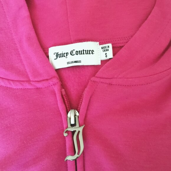 Juicy Couture Pink Zip-up Hoodie | Size Small - Picture 3 of 4